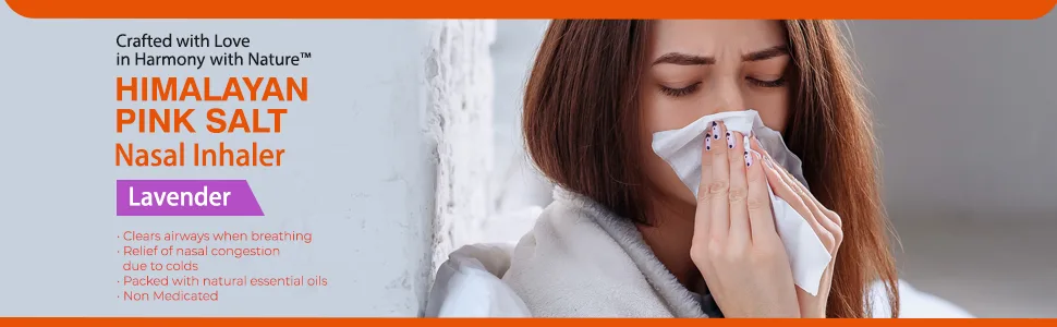LAVENDER NETI INHALER Sinus & Lung Relief. HIMALAYAN SALT AIR! Respiratory Wellness. Clearing Healing Ions Aromatherapy. Handy Portable - nasal inhaler lavender