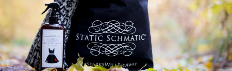 Static Schmatic for Clothes Natural Static Cling Remover Static Spray for Clothes Anti-Static Spray Natural Static Cling Remover Dryer Sheet Alternative Laundry Size (12 Fl Oz) - Static Schmatic bottles in a garden