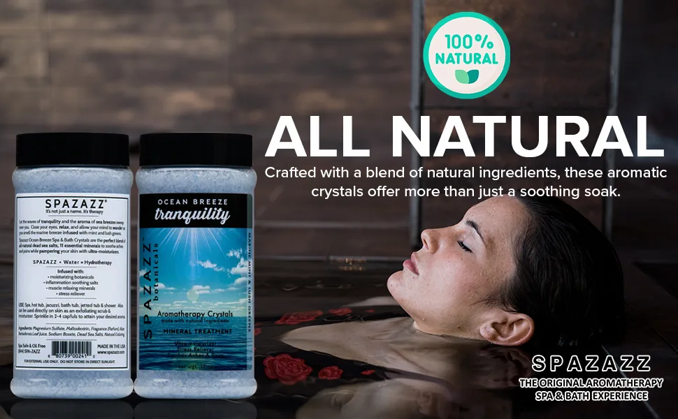 Spazazz Ocean Breeze Tranquility Crystals 17 oz - Spazazz Ocean Breeze Tranquility Crystals