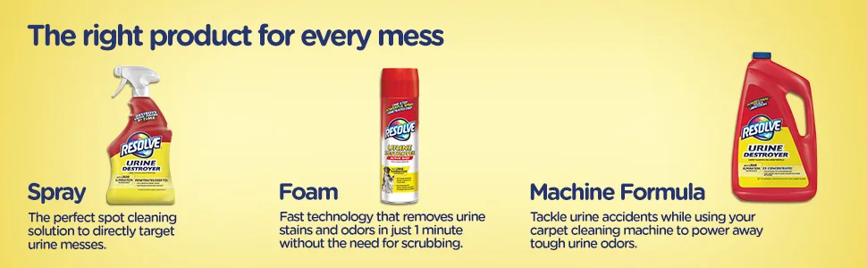 Resolve Pet Specialist Urine Destroyer Stain & Odor Remover 32 Fl Oz - right product for every mess