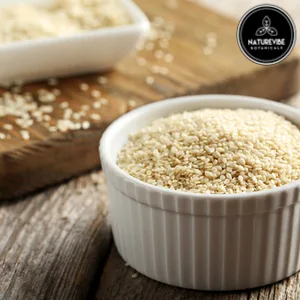 Naturevibe Botanicals Organic Sesame Seeds - 1lb , White | Gluten-Free & Non-GMO | Keto Friendly (16 Ounces) Packaging may vary - sesame seeds