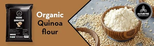 Naturevibe Botanicals Organic Quinoa Flour, 2lbs | Non-GMO and Gluten Free | Protein Rich packaging may vary - Quinoa Flour