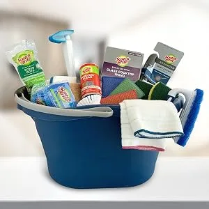 Scotch-Brite Laundry Lint Roller - Scotch-Brite products in bucket on kitchen counter