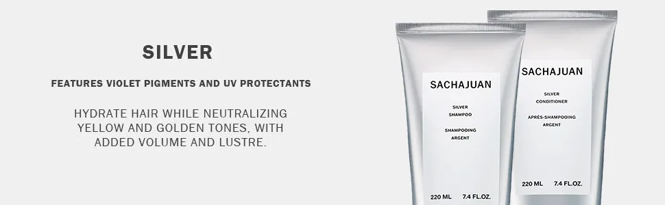 SachaJuan Silver Shampoo 220 ml / 7.4 oz - Sachajuan Silver Shampoo & Silver Conditioner