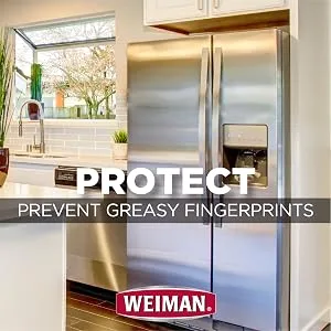 Weiman Stainless Steel Cleaner and Polish Trigger Spray - Protects Against Fingerprints and Leaves a Streak-less Shine - 12 Ounce - Protect Prevent Greasy Fingerprints