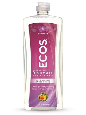 Earth Friendly Products ECOS Dishmate Dishwashing Liquid Natural Lavender 25 oz grape (97276) - DISHMATE