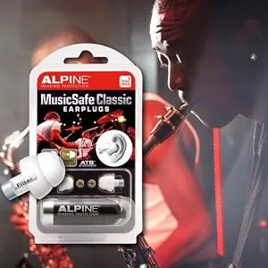 Alpine Hearing Protection MusicSafe Classic Earplugs for Musicians - MusicSafe Classic Hearing Protectors