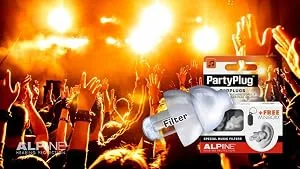 Alpine Hearing Protection MusicSafe Classic Earplugs for Musicians - Party Plugs