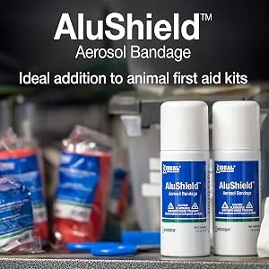 Neogen Ideal AluShield Aerosol Bandage 2.6 oz - AluShield Aerosol Bandage Ideal Animal First Aid