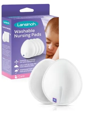 Lansinoh Reusable Nursing Pads for Breastfeeding Mothers 8 Pads - washable pads