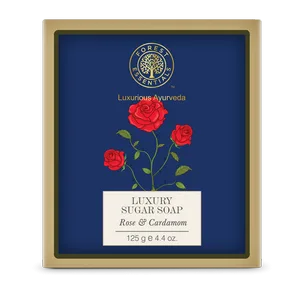 Forest Essentials Luxury Sugar Soap - Rose & Cardamom 125g - product information 1