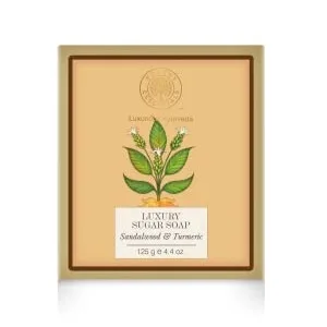 Forest Essentials Sandalwood and Turmeric Luxury Sugar Soap 125g - product information 1