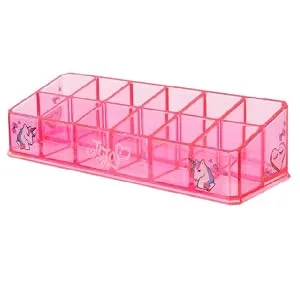 JoJo Siwa JS-200 12 Section Lipstick Organizer Store & Organize Keep Lipsticks Neat & tidy Pink Unicorn Vanity Organizer Nickelodeon - Jojo Siwa Lipstick Organizer