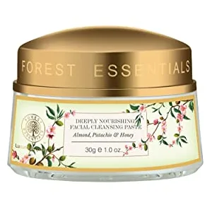 Forest Essentials Deeply Nourishing Facial Cleansing Paste Almond Pistachio and Honey 30g - product information 1