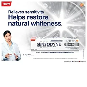 Sensodyne Whitening Toothpaste With Fluoride 70 gm - Sensodyne