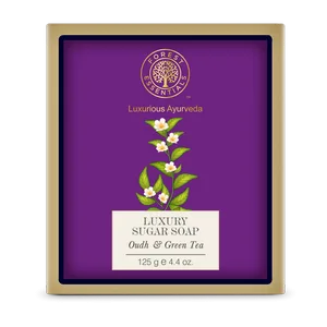 Forest Essentials Oudh and Green Tea Luxury Sugar Soap 125g - product information 1