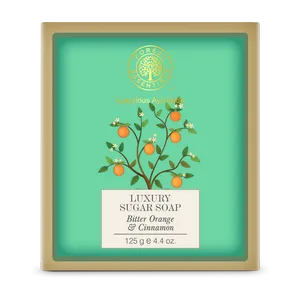 Forest Essentials Luxury Sugar Soap Bitter Orange & Cinnamon - 125g - product information 1