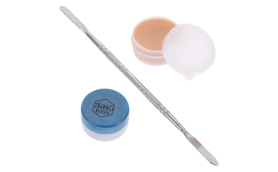 1set Halloween Scar Cream Special Effects Makeup Spatula for Makeup Special Effects Scab Blood Makeup Modeling Putty Makeup Special Effects Skin Was Moulding Scars Prosthetics Wax - product information 1