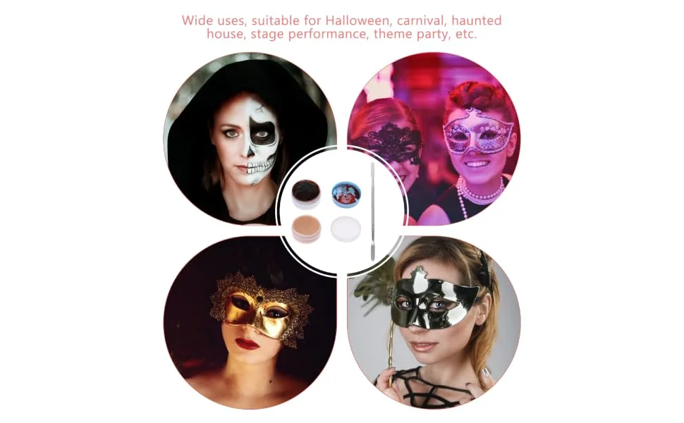 1set Halloween Scar Cream Special Effects Makeup Spatula for Makeup Special Effects Scab Blood Makeup Modeling Putty Makeup Special Effects Skin Was Moulding Scars Prosthetics Wax - product information 3