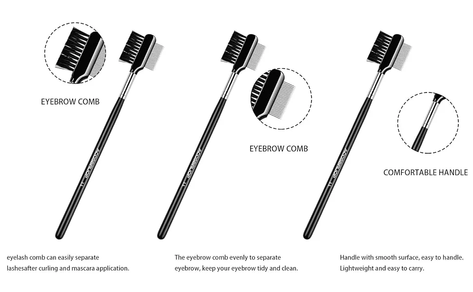 Eyebrow Brush and Eyelash Comb Eyelash Comb Separator for Remove Mascara Clumps Professional Beauty Cosmetic Tool - comb
