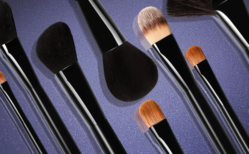 Eyebrow Brush and Spoolie Brush Professional Angled Brow Brush or Eyeliner Brush - MAKEUP BURSH