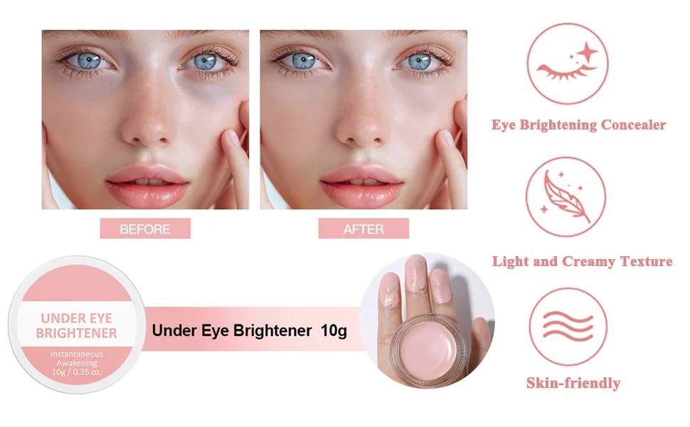 Under Eye Brightener Concealer Full Coverage for Dark circles Lightweight Radiant Cream Under Eye Concealer - Eye brightening concealer