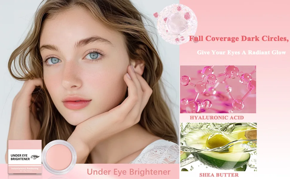 Under Eye Brightener Concealer Full Coverage for Dark circles Lightweight Radiant Cream Under Eye Concealer - Full coverage dark circles