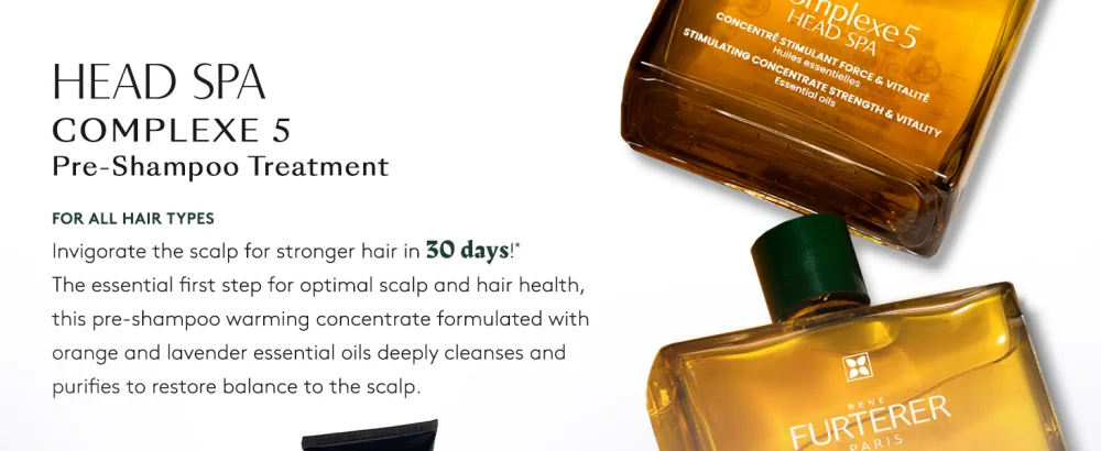 Rene Furterer Head Spa COMPLEXE 5 Stimulating Plant Concentrate Pre-Shampoo Purifying Scalp Treatment 1.6 oz New formula! - Head Spa Complexe 5 Pre-Shampoo Treatment