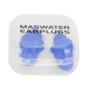 Reusable Ear Plugs Waterproof Silicone Earplugs Noise Reduction for Swimming Sleeping (Blue+PP Box) - product information 2