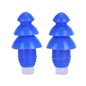 Reusable Ear Plugs Waterproof Silicone Earplugs Noise Reduction for Swimming Sleeping (Blue+PP Box) - product information 3