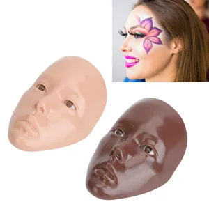 Makeup Practice Board Realistic Silicone Full Face Makeup Application Ideal for Makeup Beginners Beauty Trainers (Black) Black Pink - product information 3