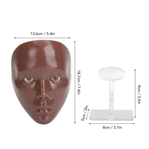 Makeup Practice Board Realistic Silicone Full Face Makeup Application Ideal for Makeup Beginners Beauty Trainers (Black) Black Pink - product information 6