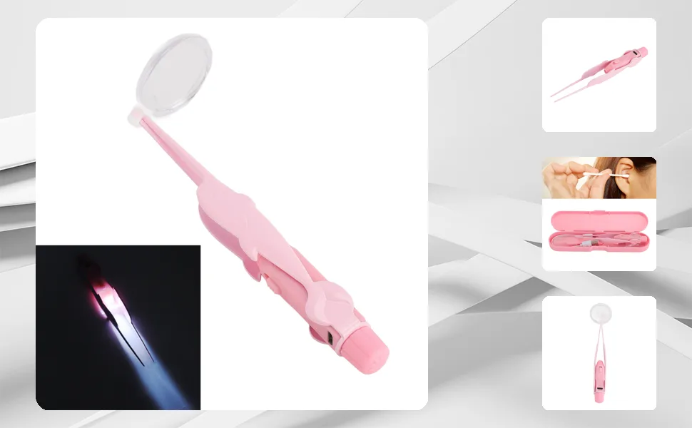 Ear Wax Removal Tool Kit with Light USB Powered Earwax Spoon Digger Ear Tweezers for Kids Adults - 1217230225211-1