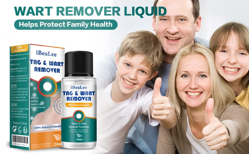 Wart Remover Liquid - Maximum Strength Formula for Rapidly Removing Plantar Warts and Common Warts Safe Natural & Potent Suitable for Most Body Warts (20ml-S09) - wart remover
