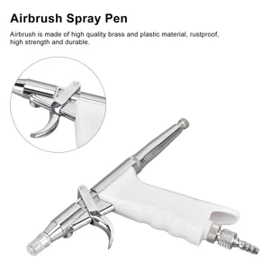 Handheld Airbrush Portable Air Spray Paint Pen Multifunction Brass Plastic Air Spray Paint Pen for Makeup Cake Decoration Art Craft - product information 6