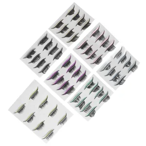 28 Pairs False Eyelashes 7 Colors Reusable Eyelashes Stickers Makeup Accessories for Women Girls - 1410210106111-3