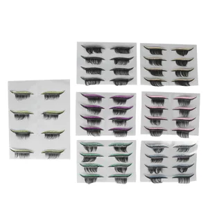 28 Pairs False Eyelashes 7 Colors Reusable Eyelashes Stickers Makeup Accessories for Women Girls - product information 2