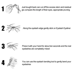 28 Pairs False Eyelashes 7 Colors Reusable Eyelashes Stickers Makeup Accessories for Women Girls - product information 6
