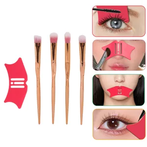 Nose Shadow Tool Multifunctional Silicone Stencil Nose Contouring Stencil Face Makeup with Brush Eyelash Aid for Beauty - 1410230096811-3