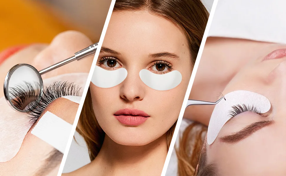 100 Pair Lint Free Hydrogel Eye Gel Patch Makeup Lash Lift Tools Under Eye Patch Pads for Eyelash Extension - eye gel patch