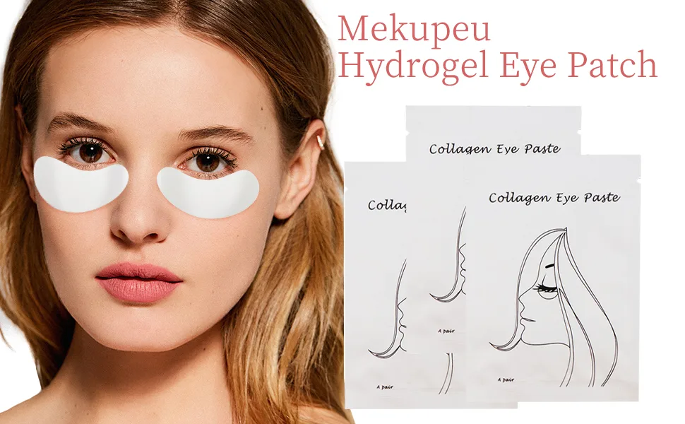 100 Pair Lint Free Hydrogel Eye Gel Patch Makeup Lash Lift Tools Under Eye Patch Pads for Eyelash Extension - eye pads