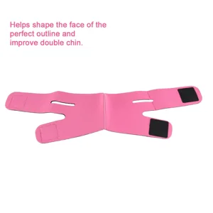 Double Chin Reducer Double Chin Eliminator V Line Lifting Mask with Chin Strap for Double Chin for Women - Face Lifting Strap (Rose Red) - product information 3