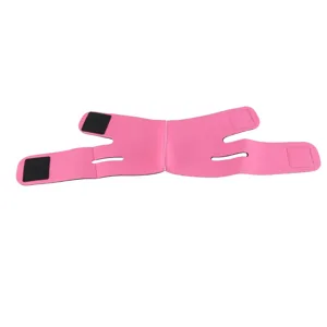 Double Chin Reducer Double Chin Eliminator V Line Lifting Mask with Chin Strap for Double Chin for Women - Face Lifting Strap (Rose Red) - JM11732-02-2