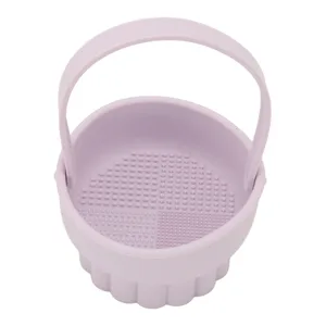 Makeup Brush Cleaner Bowl Foldable Silicone Makeup Cleaning Tools for Brushes Sponge and Puff Portable Make Up Brush Cleaner for Travel - 1410230114711-2