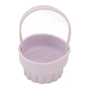 Makeup Brush Cleaner Bowl Foldable Silicone Makeup Cleaning Tools for Brushes Sponge and Puff Portable Make Up Brush Cleaner for Travel - product information 3