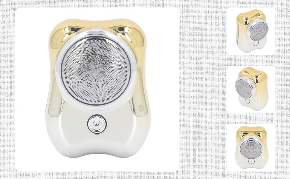 Electric Beard Clipper Highly Effective Fast Charging Portable Waterproof Mini Electric Beard Trimmer for Home Travel (Gradient Gold) - 2718230244413-1