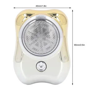 Electric Beard Clipper Highly Effective Fast Charging Portable Waterproof Mini Electric Beard Trimmer for Home Travel (Gradient Gold) - product information 6