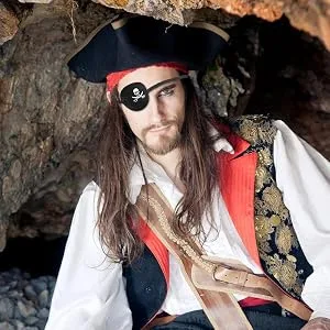 Adjustable Black Pirate Eye Patches Eye Skull Eye Patches for Adults & Kids Pirate Black Out Blindfold, Skin Friendly Blinder Child - Add Some Pirate Charm