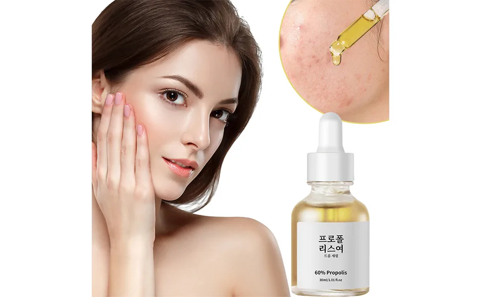 Propolis Ampoule with 60% Propolis Extract for Acne-prone&Sensitive skin No irritation Non sticky Minimize breakouts Hyaluronic Acid 30ml Hydration Support Formula - Propolis Ampoule