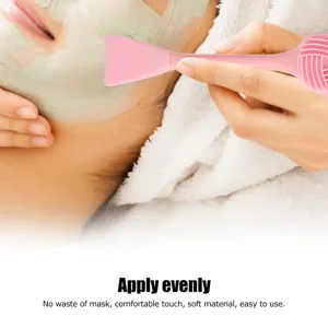 Silicone Facial Mask Cleansing Brush Soft Material Deeply Remove Blackheads Massage Skin Smooth Comfortable Handle for Easy Hold () pink - product information 6